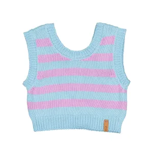 Lavender and Light Blue Knitted Top by Piupiuchick *LAST PIECE 4 years*