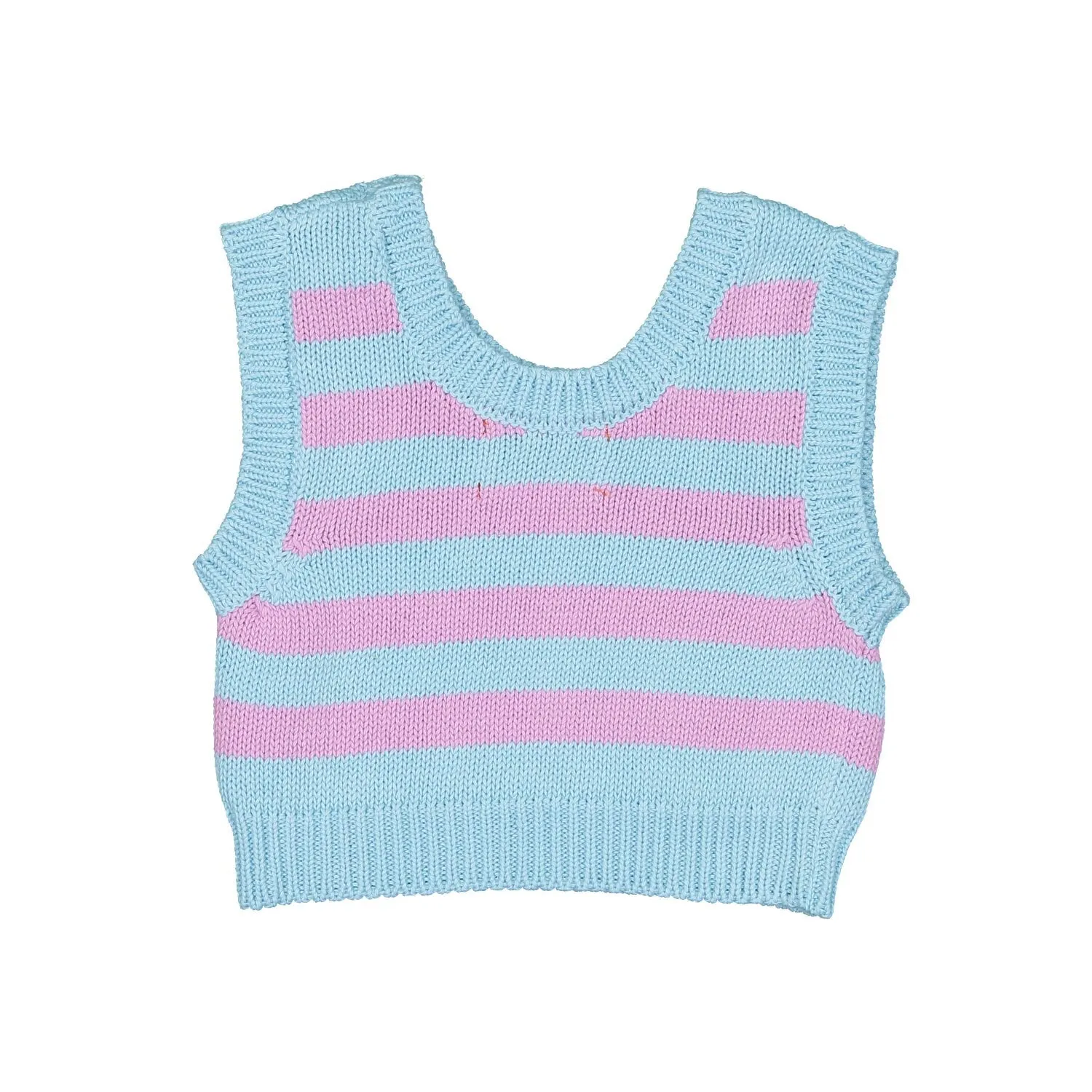Lavender and Light Blue Knitted Top by Piupiuchick *LAST PIECE 4 years*