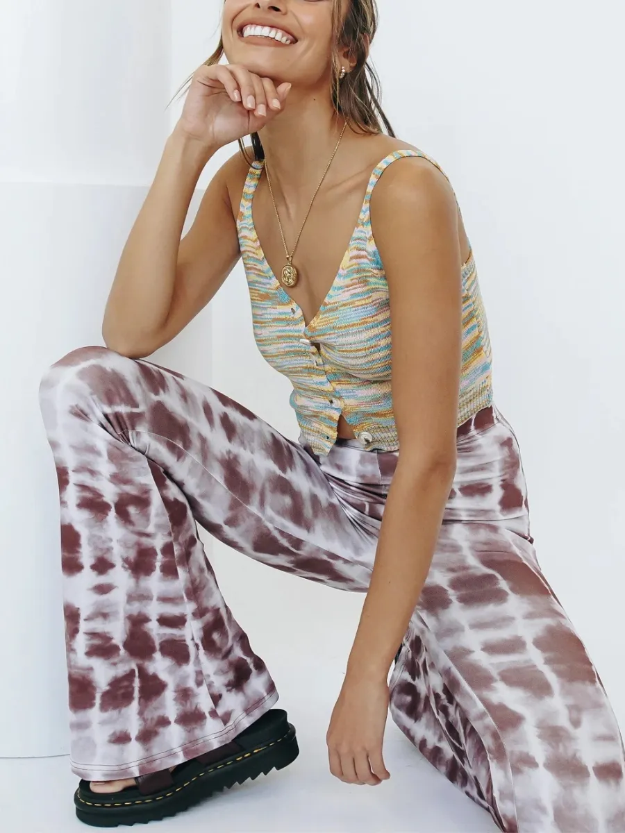 Leo Knit Top - Green Print