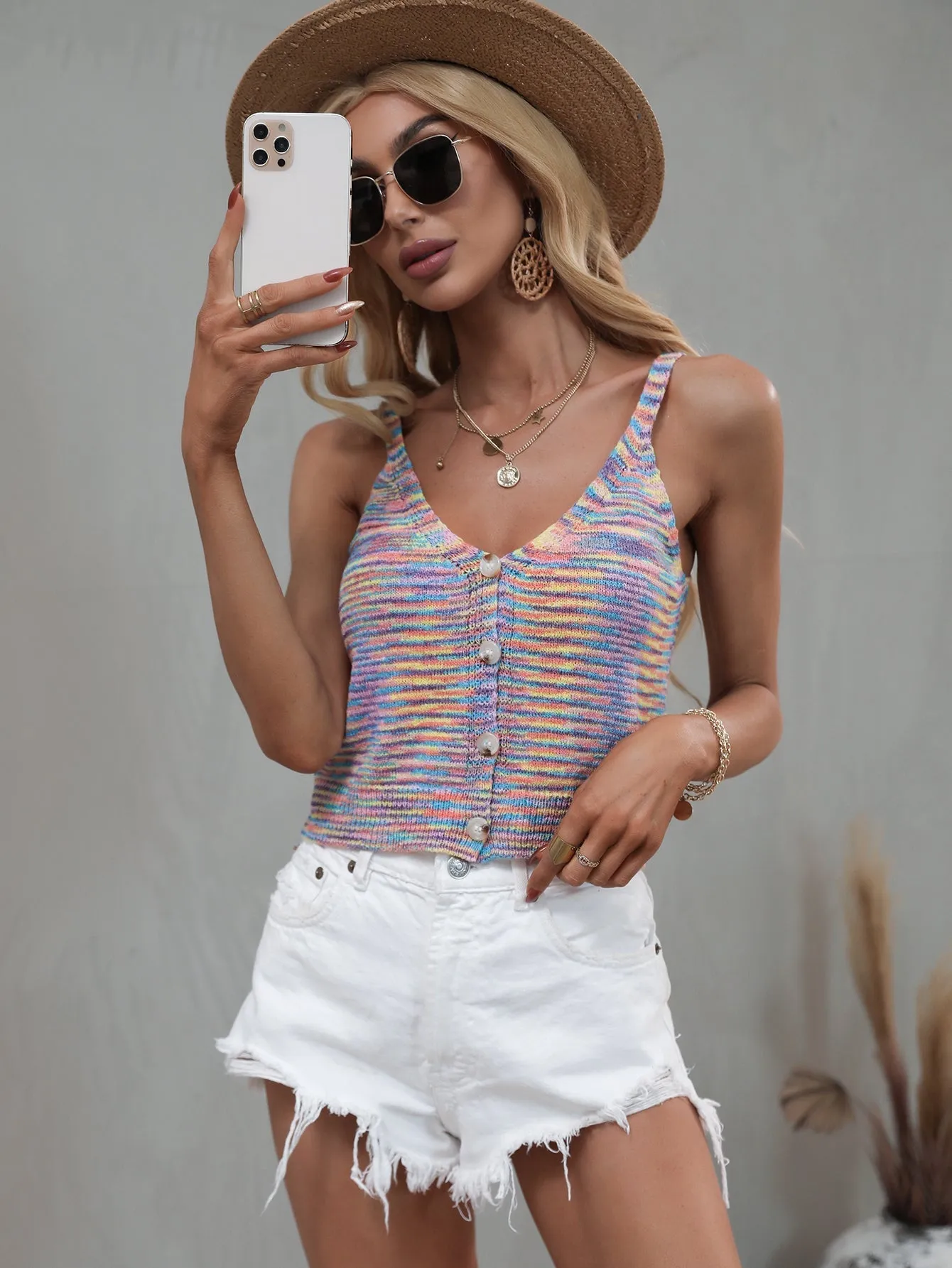 Leo Knit Top - Purple Print