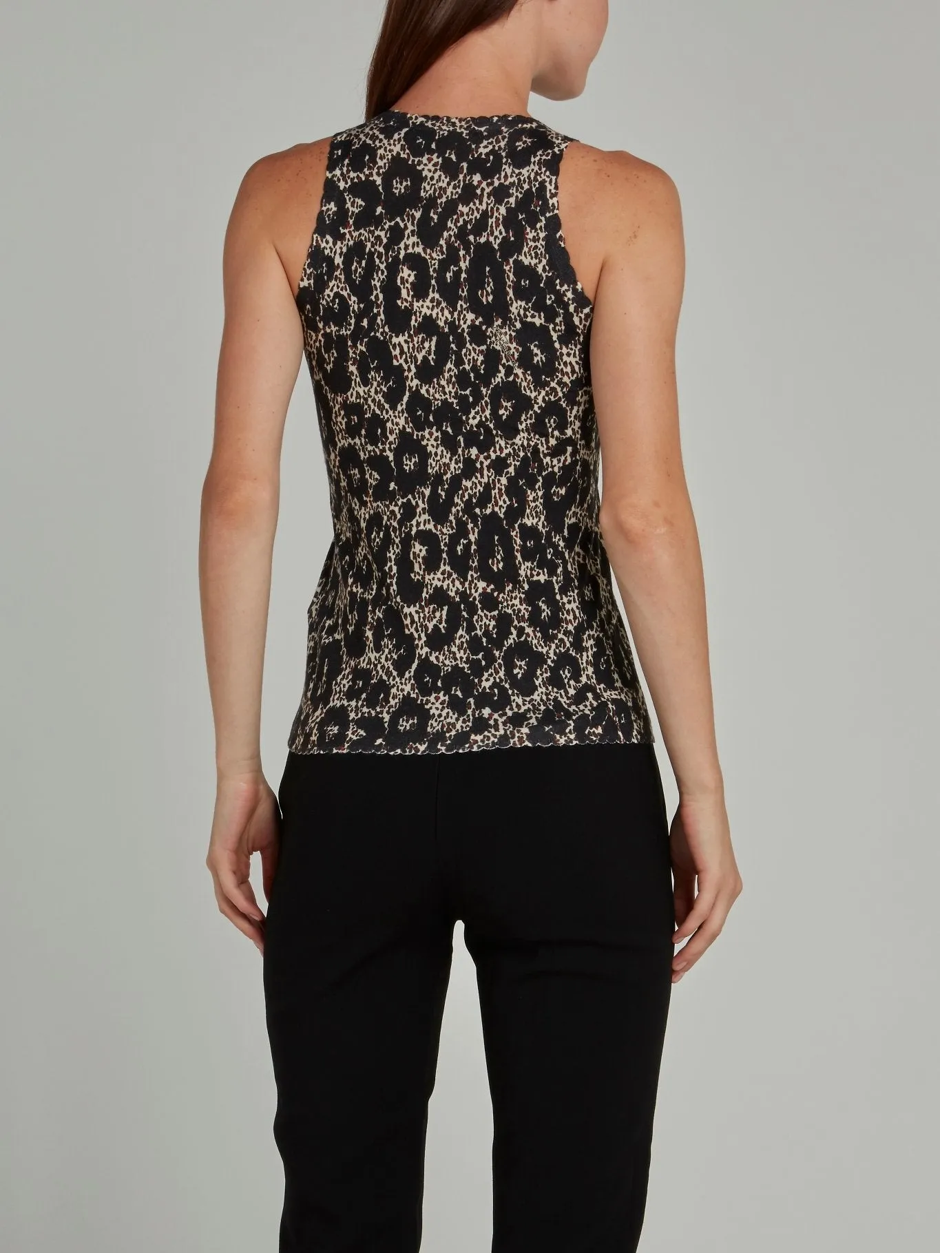 Leopard Print Knit Tank Top