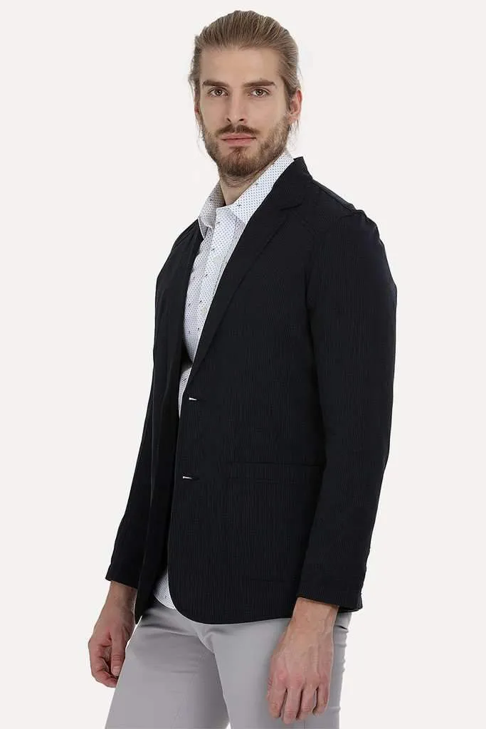 Lightweight Striped Casual Blazer