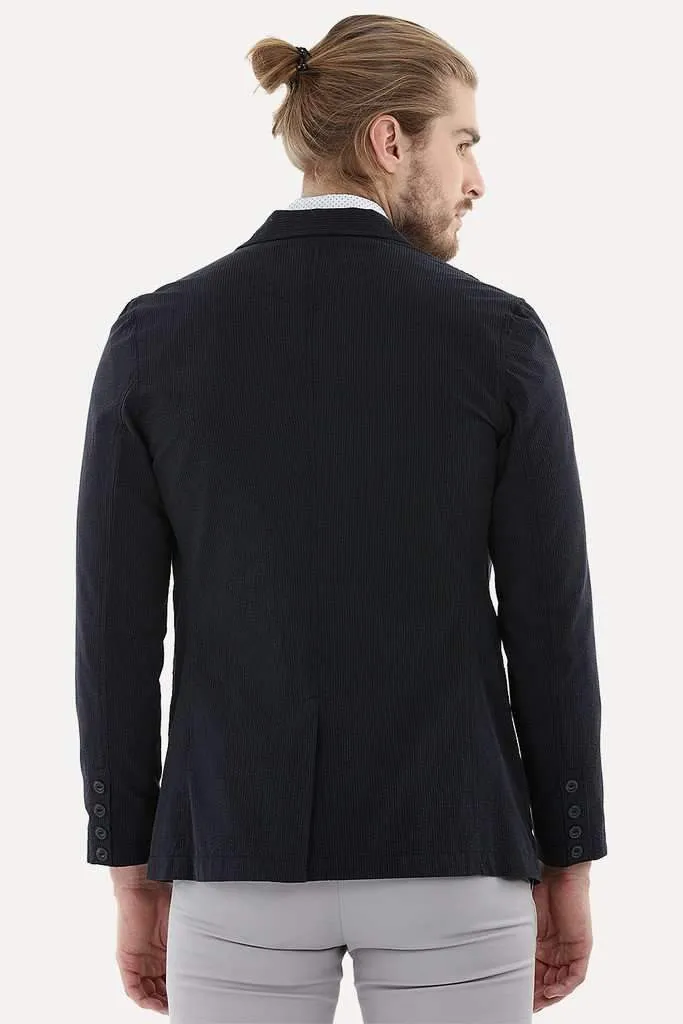 Lightweight Striped Casual Blazer
