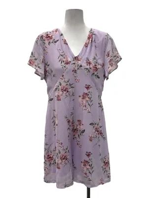 Lilac Floral V-Neck Romper