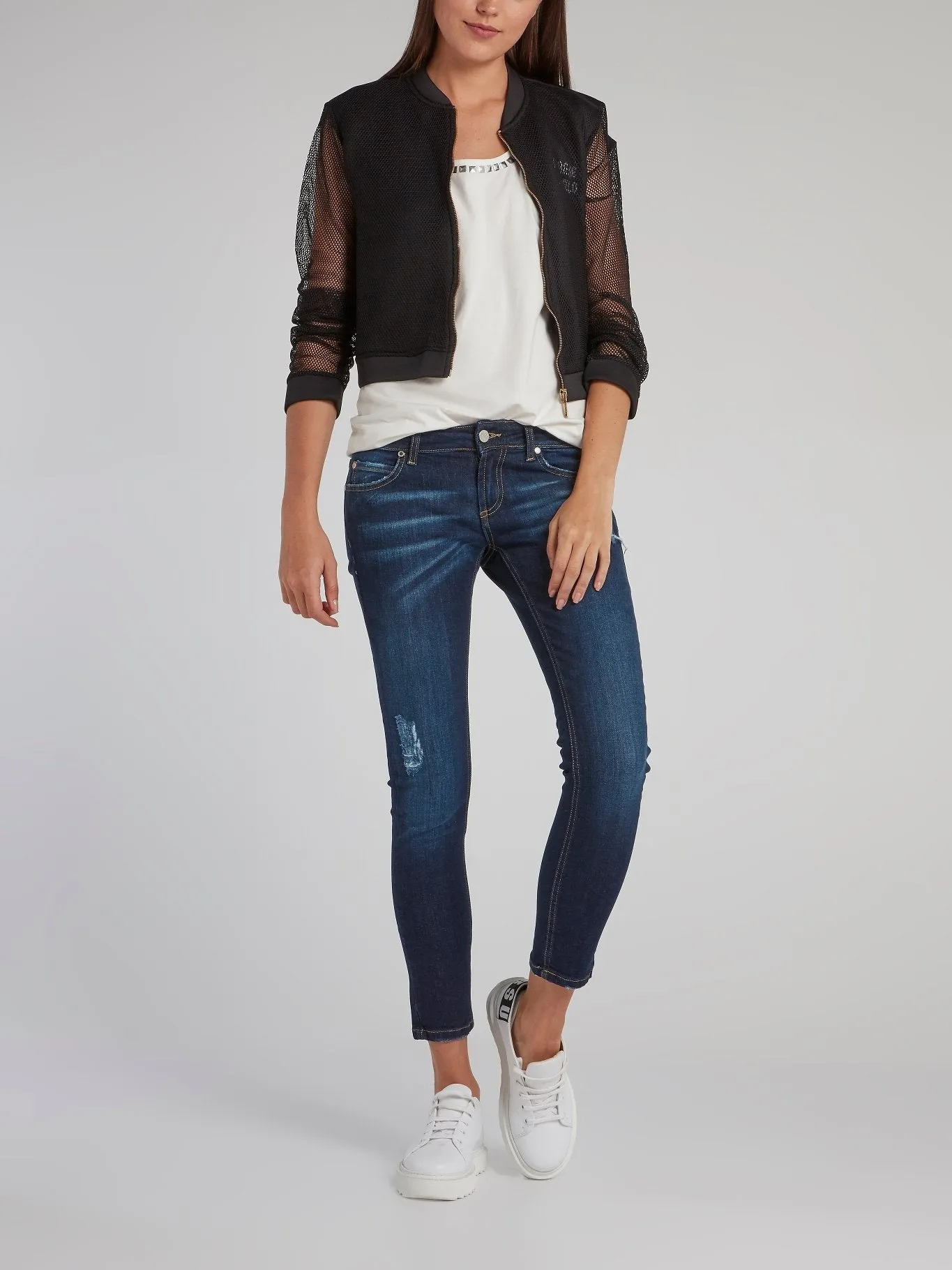 Lisen White Embellished Vest Top