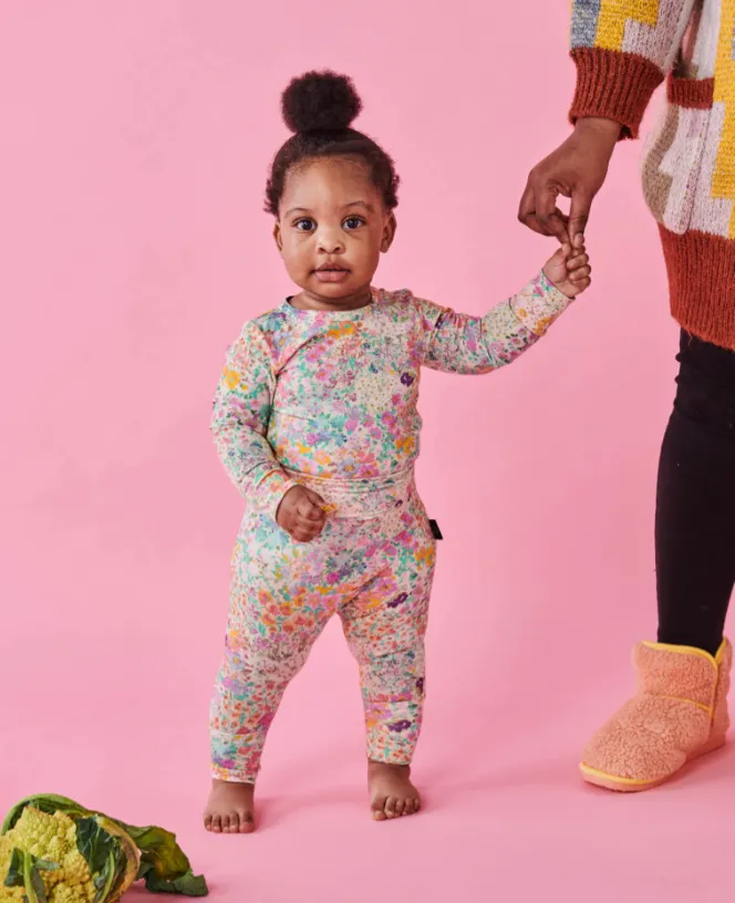 Little Bit Ditsy Organic LS Romper