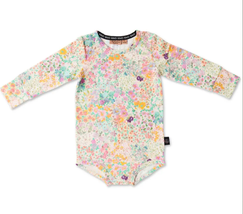 Little Bit Ditsy Organic LS Romper