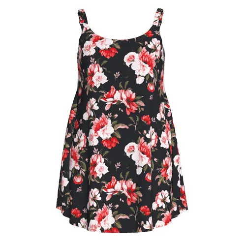 Lynn - Black Red Floral