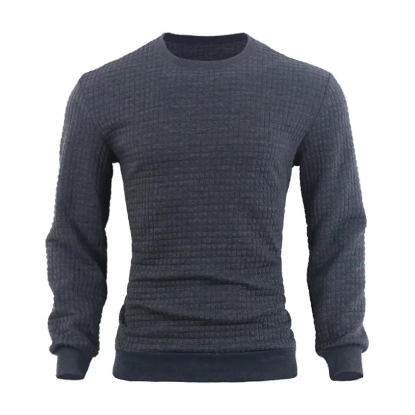 Male Sweatshirts Casual Solid Hoodless O Neck Pocket Long Sleeve Sweatshirt Striped Print Sweatshirt Streetwear Vintage Clothes