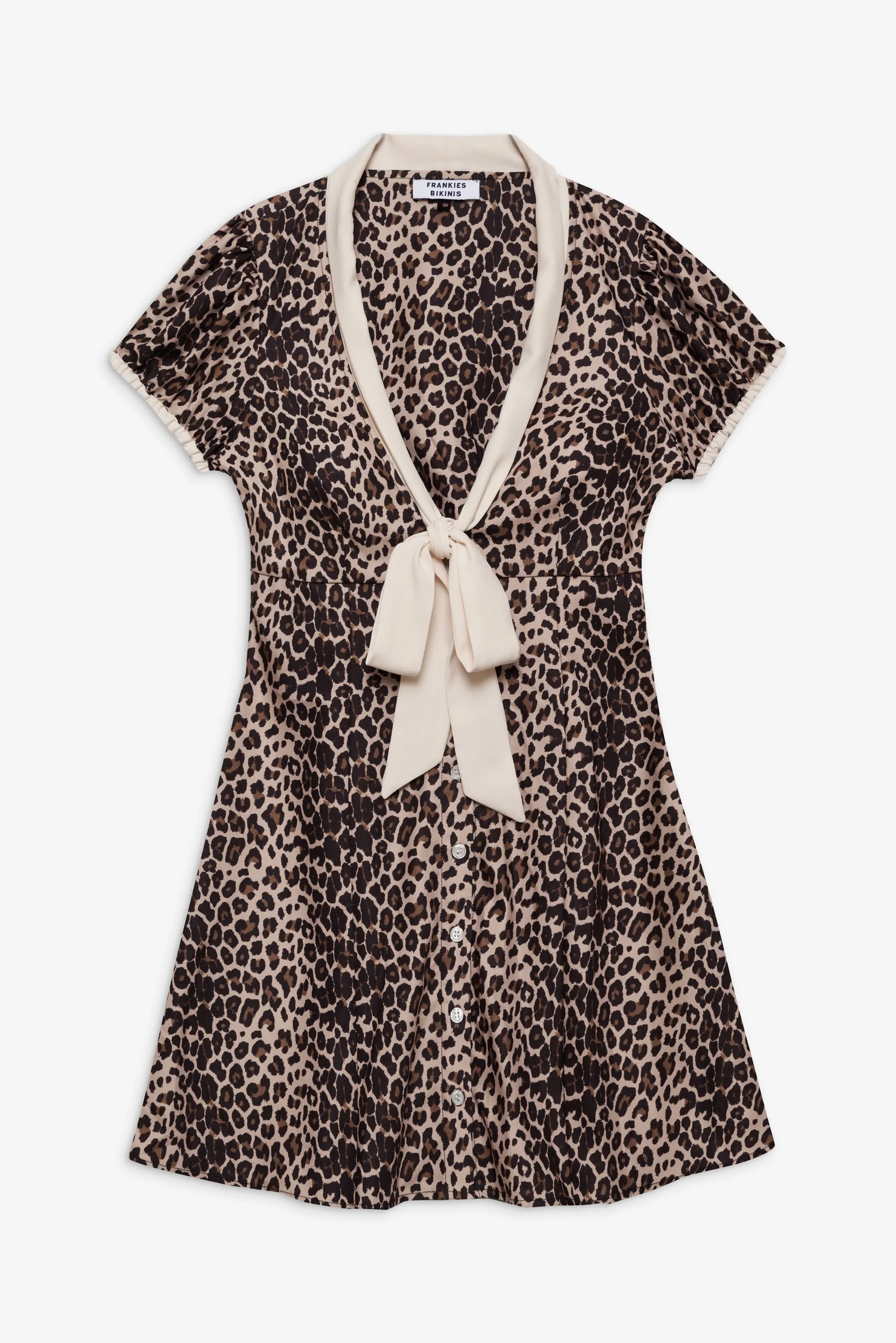 Manhattan Button Up Mini Dress - Cheetah