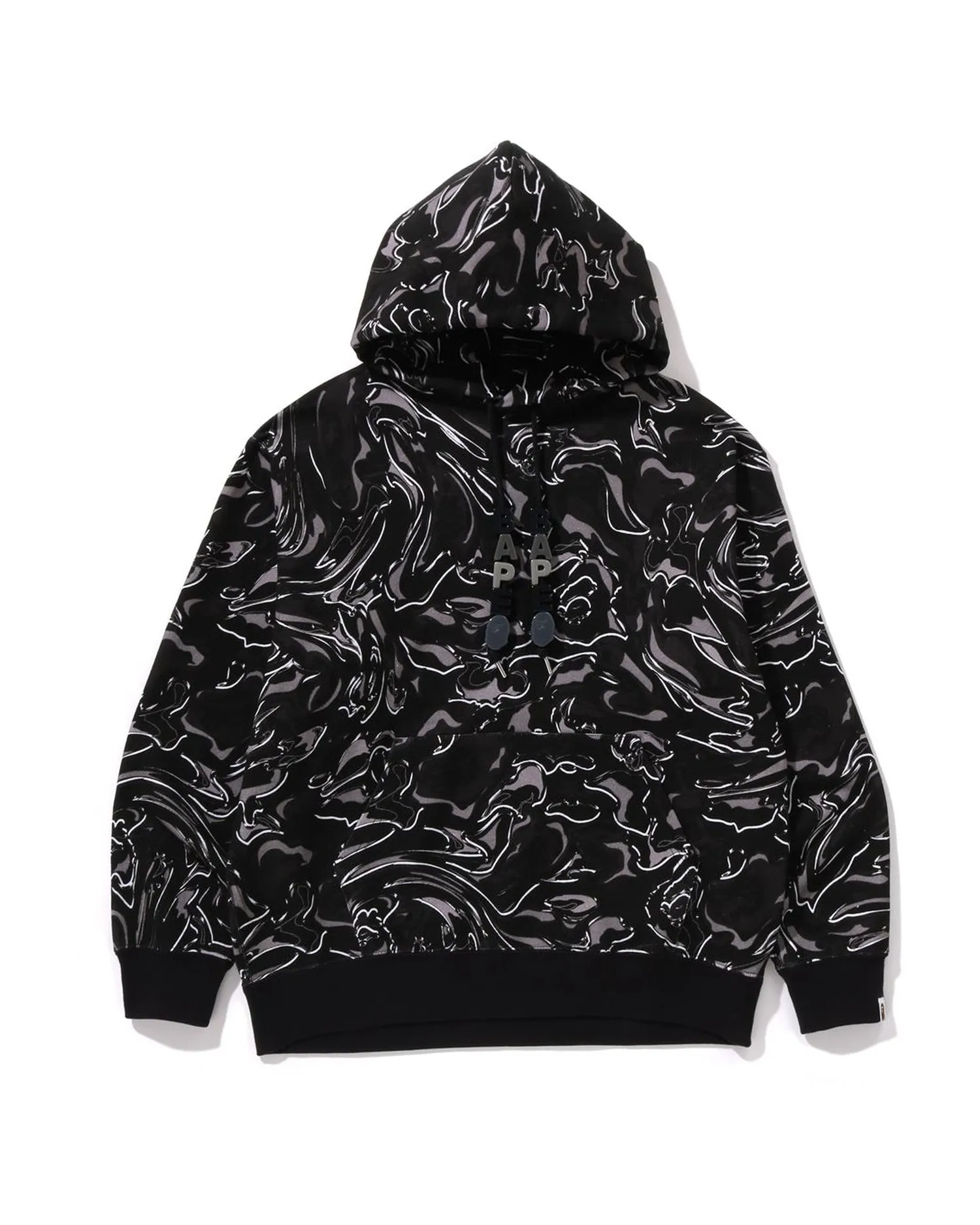 Marbling Camo Relaxed Fit Pullover Hoodie