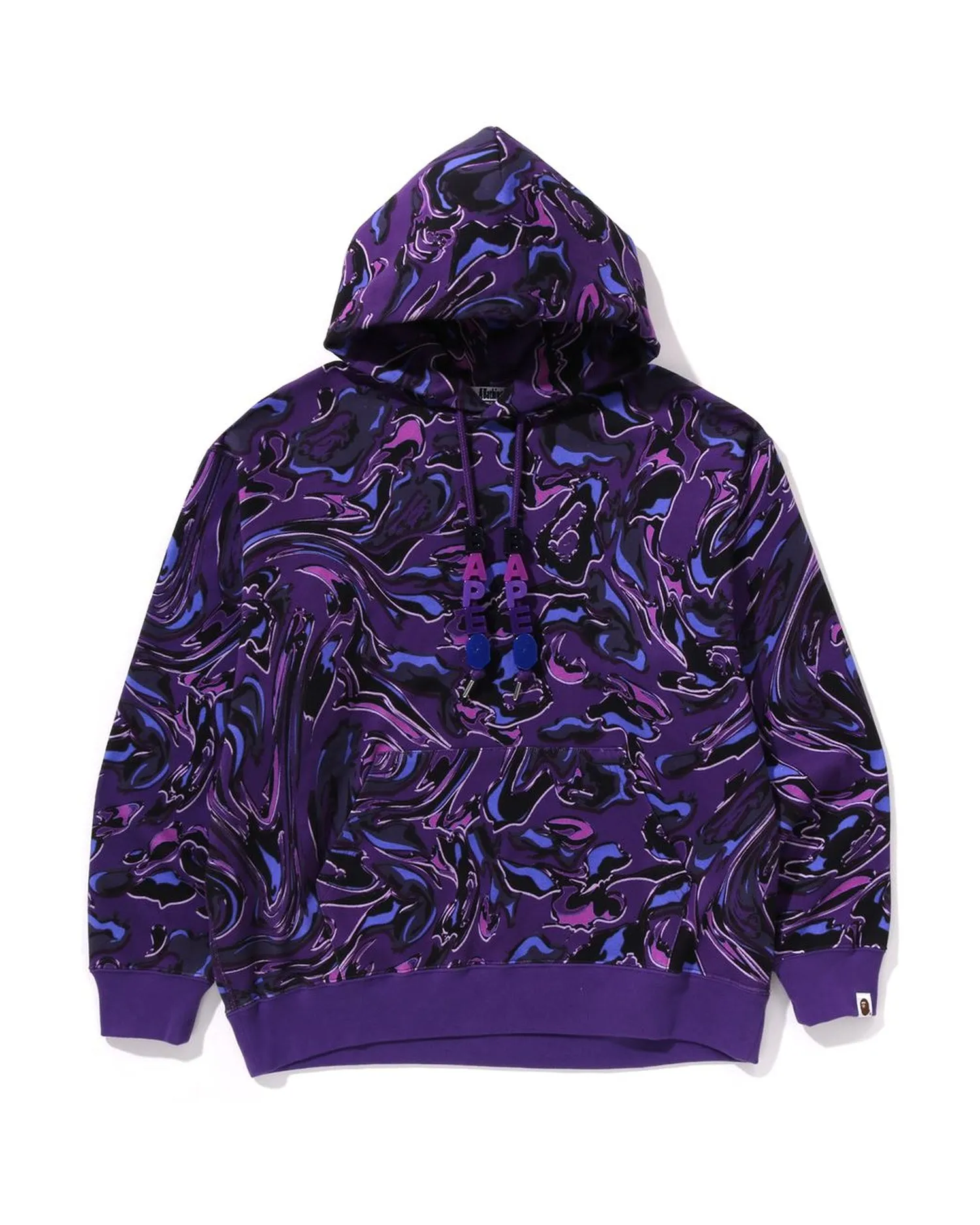 Marbling Camo Relaxed Fit Pullover Hoodie