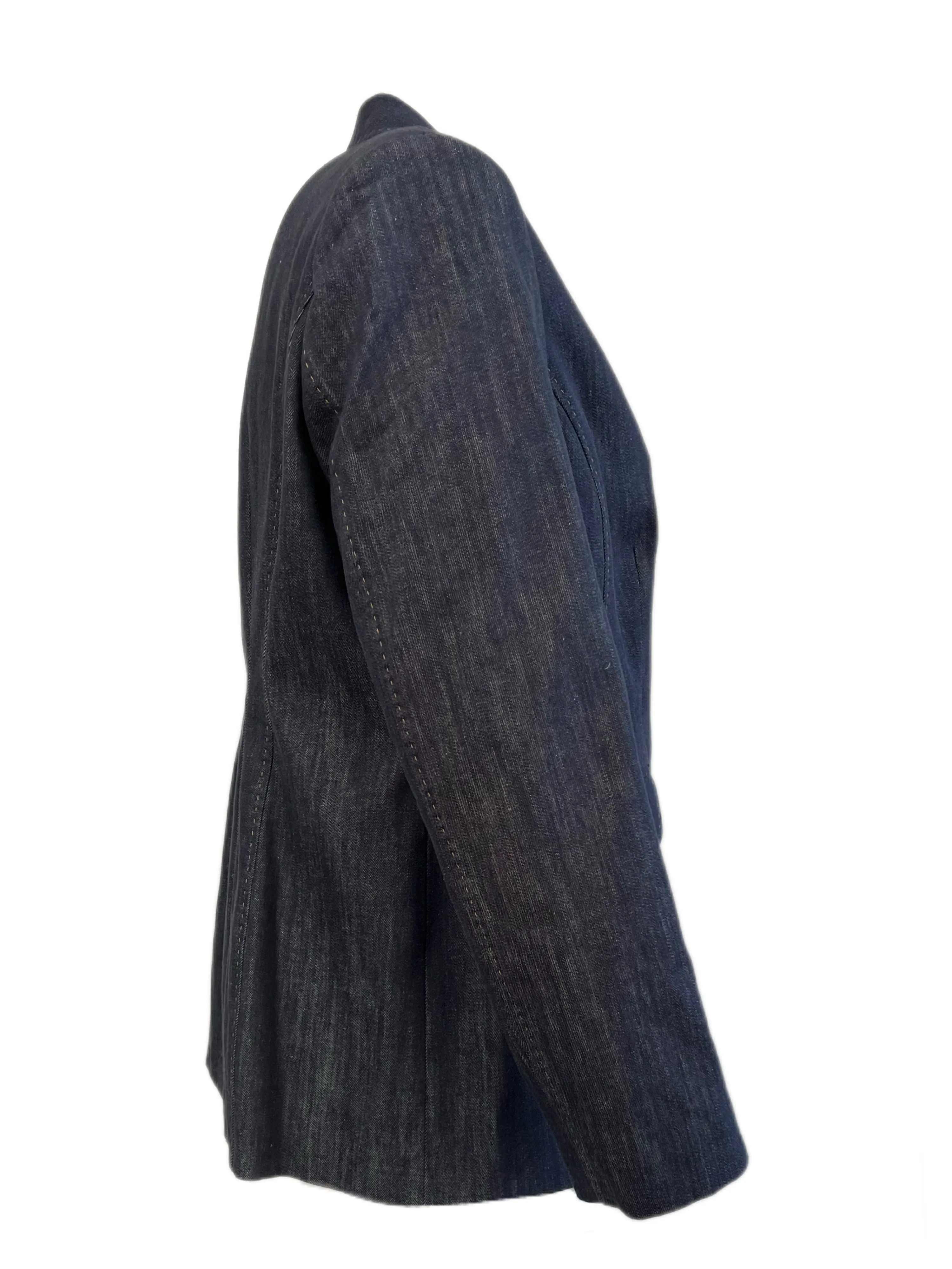 Marina Rinaldi Women's Navy Carioca Denim Blazer NWT