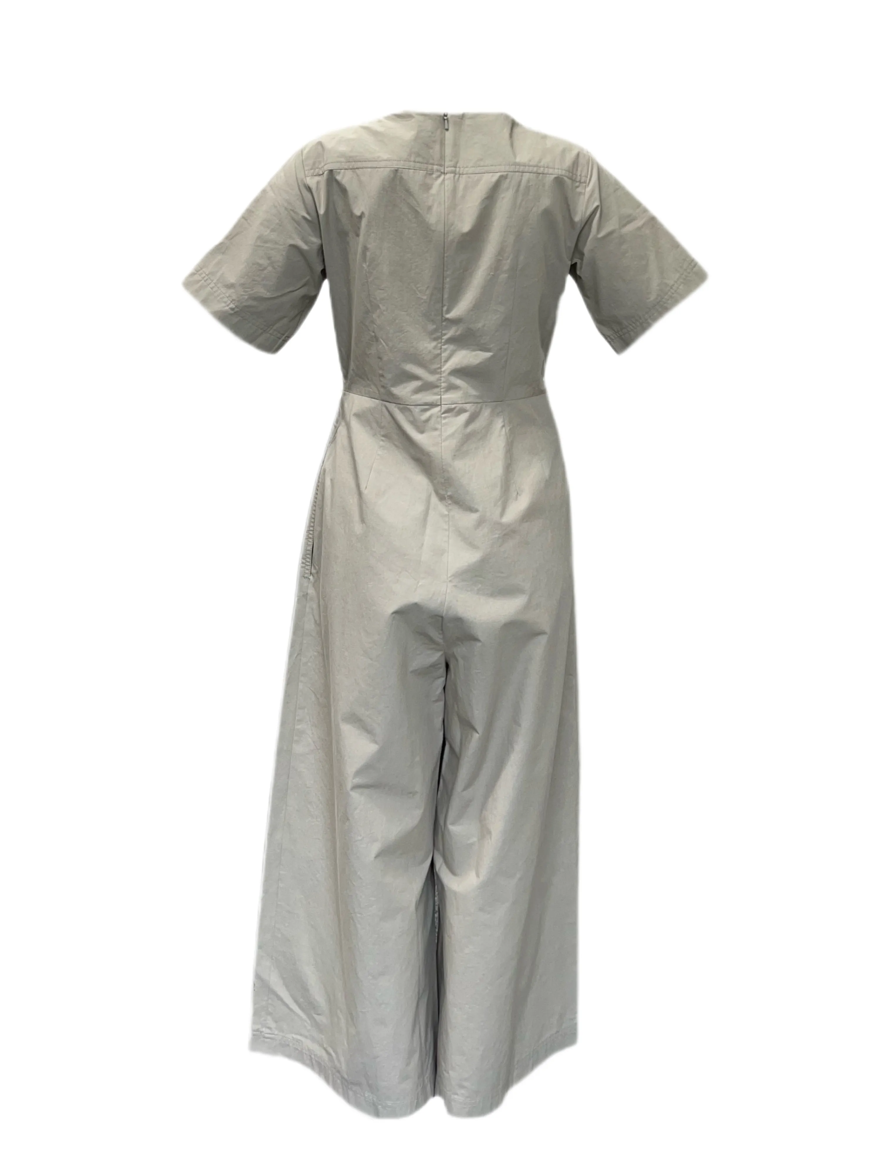 Max Mara Women's Beige Humour Zipper Closure Jumpsuit Size 2 NWT