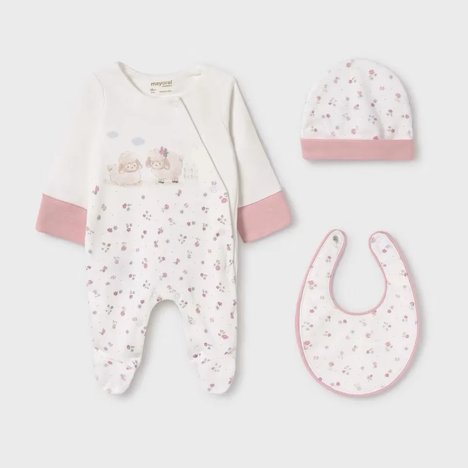 Mayoral Baby 3 Piece Gift Set 9516 Pink Sheep
