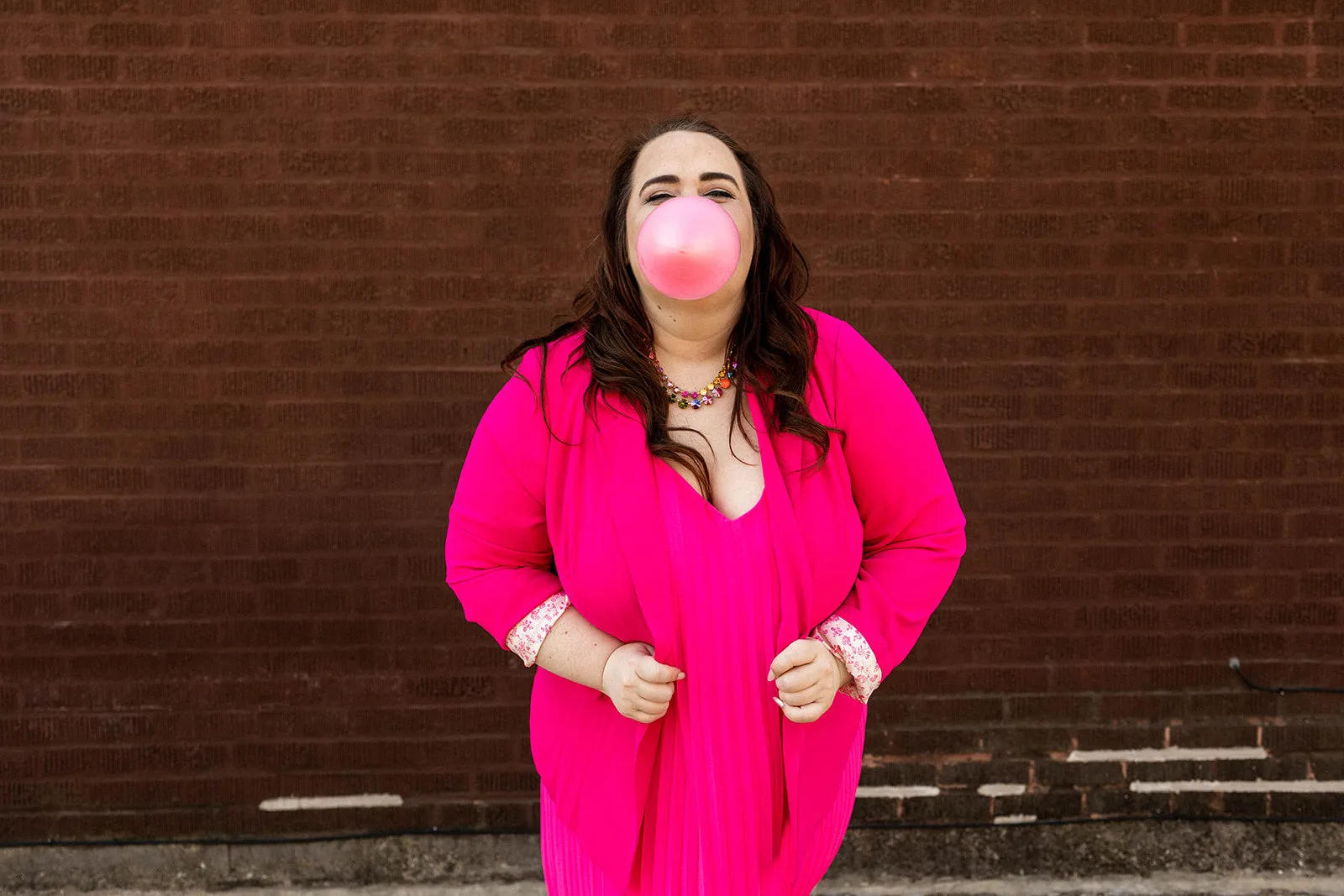 melanie blazer in hot pink