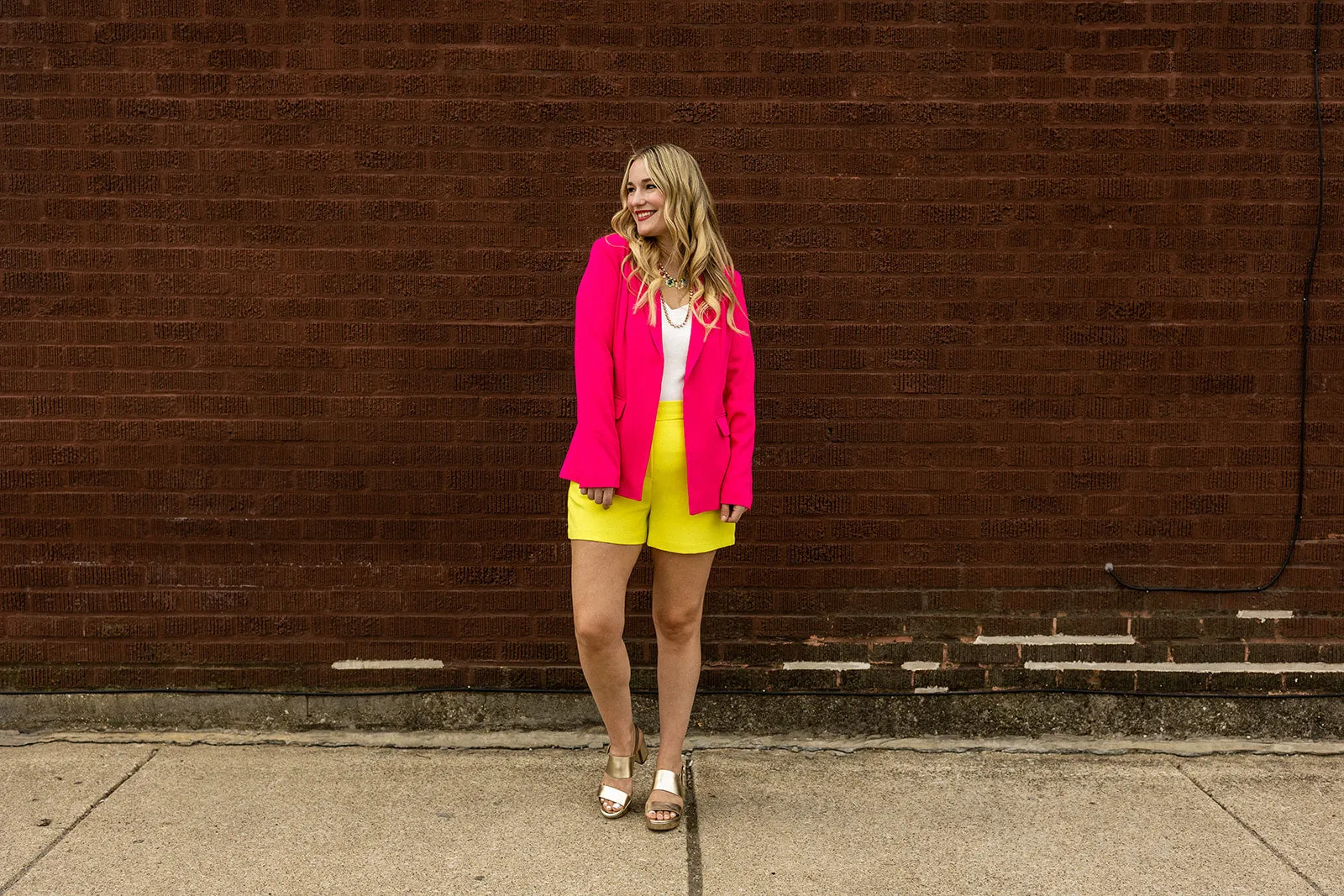 melanie blazer in hot pink