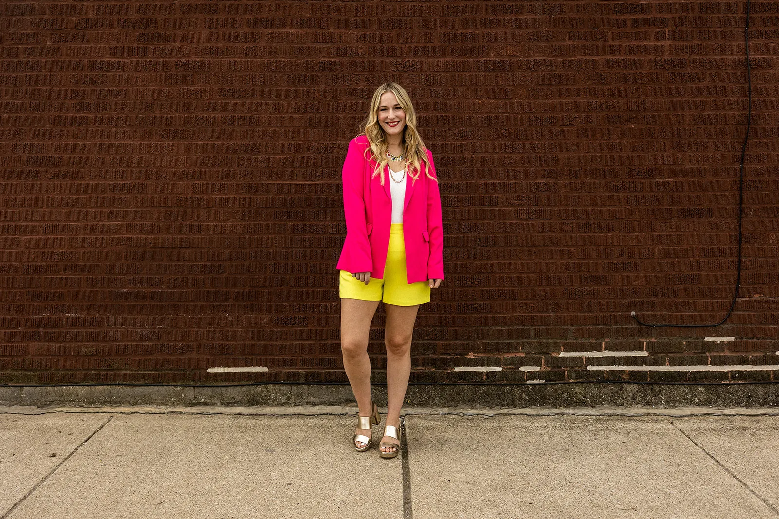 melanie blazer in hot pink