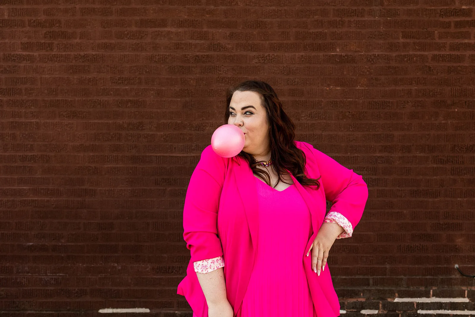 melanie blazer in hot pink