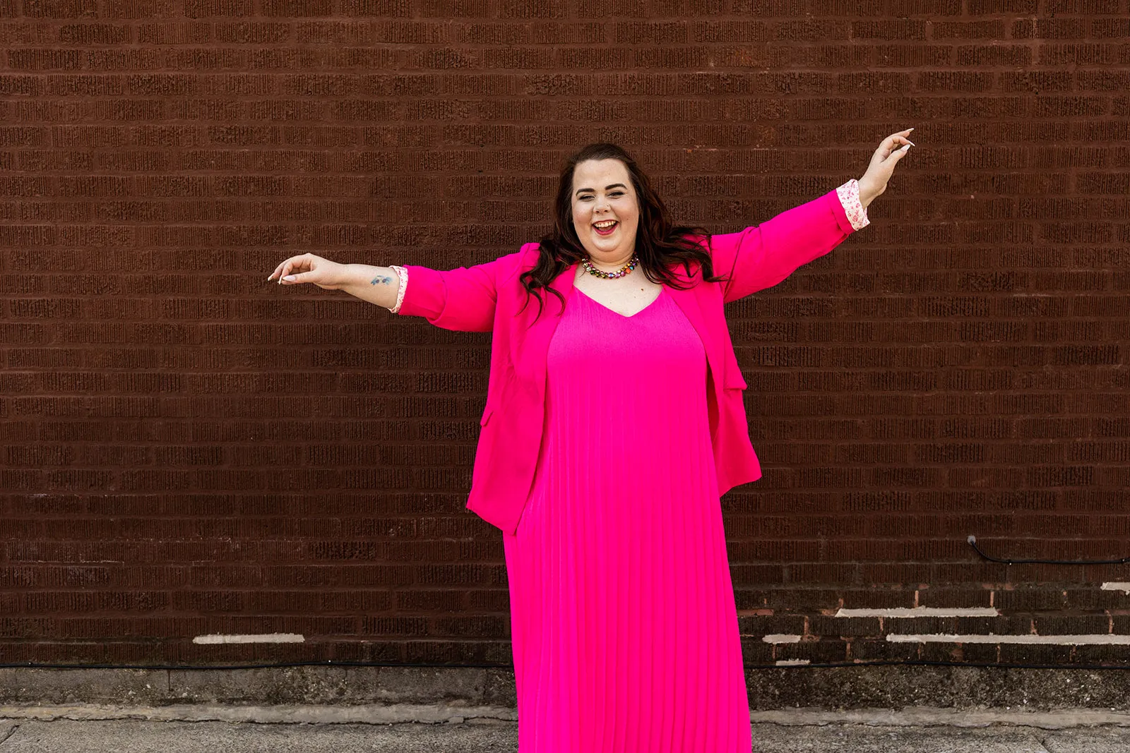 melanie blazer in hot pink