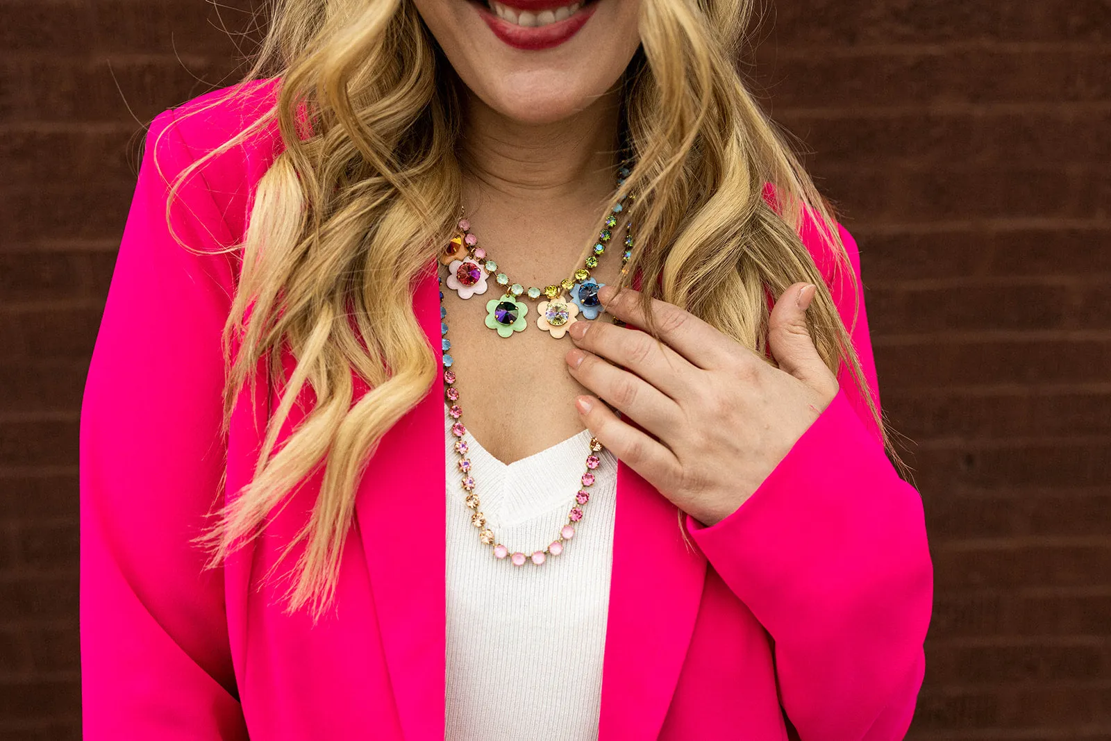 melanie blazer in hot pink