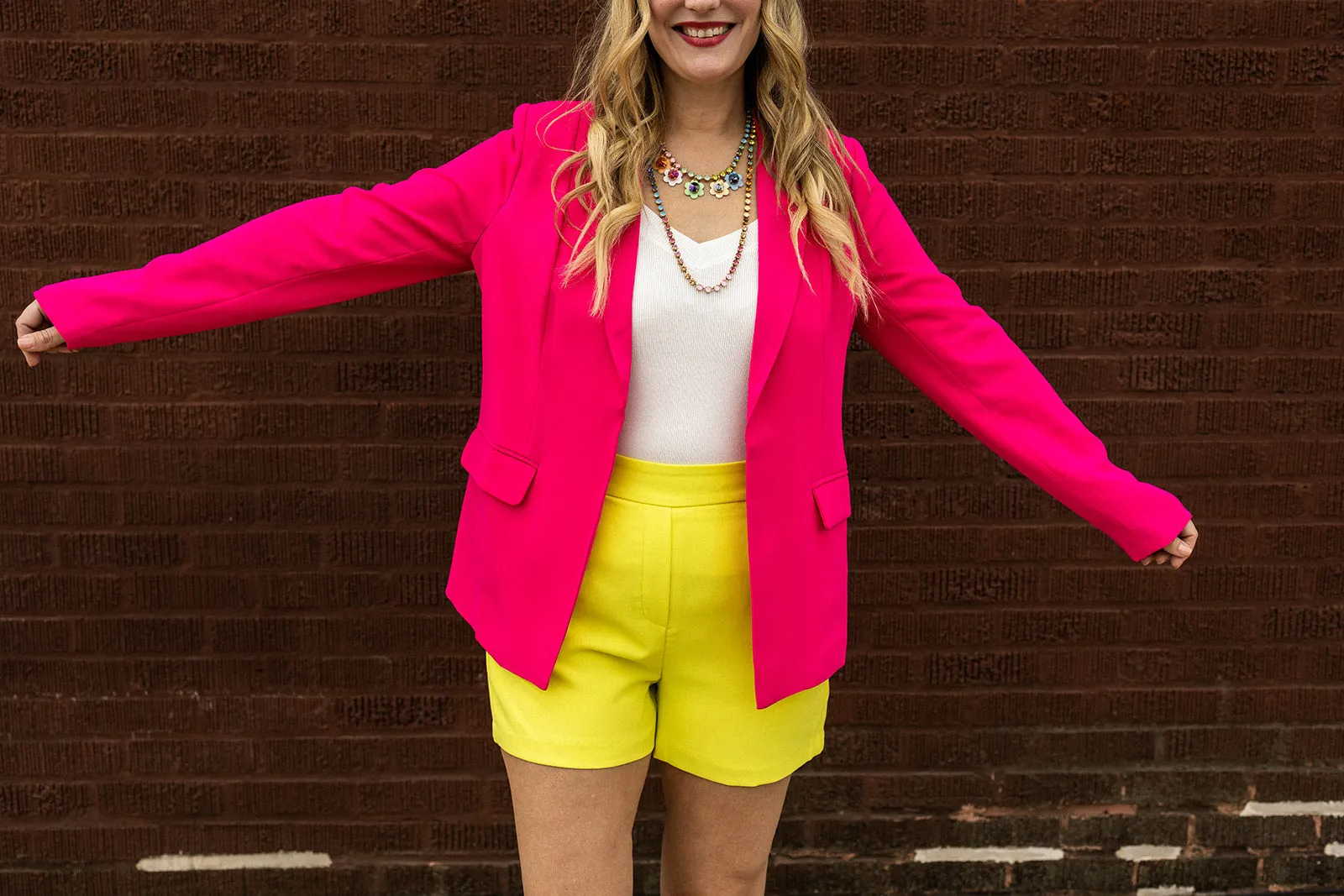 melanie blazer in hot pink