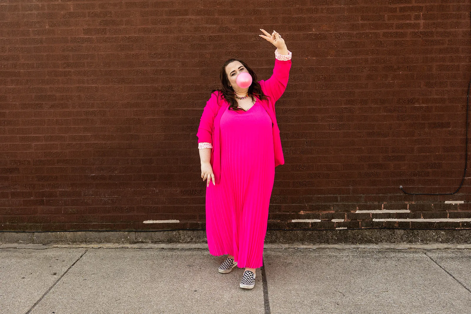 melanie blazer in hot pink