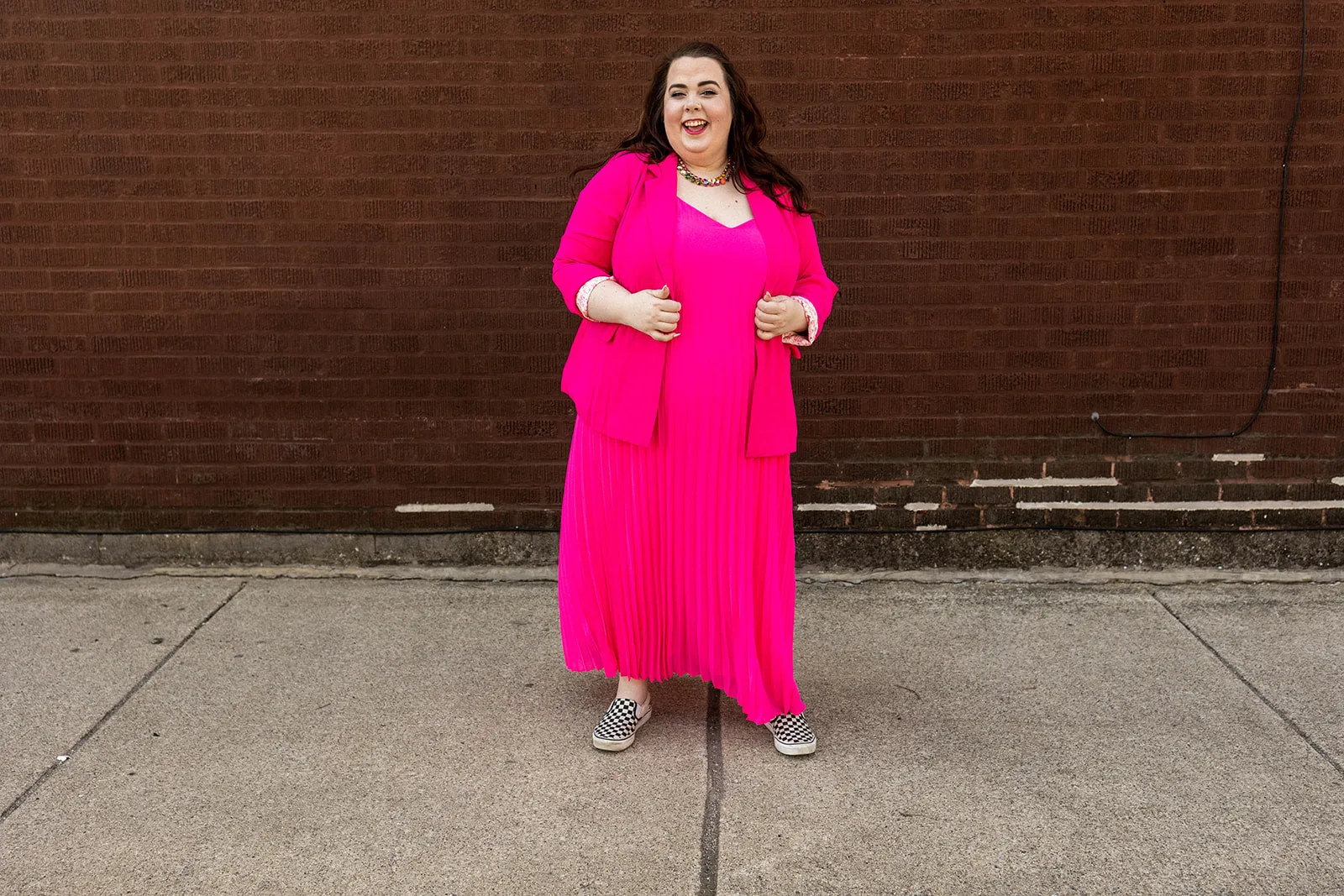 melanie blazer in hot pink
