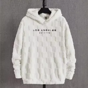 Men's Wool Pullover Hoodie.