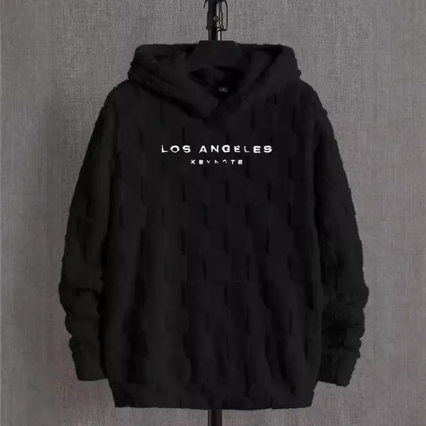 Men's Wool Pullover Hoodie.