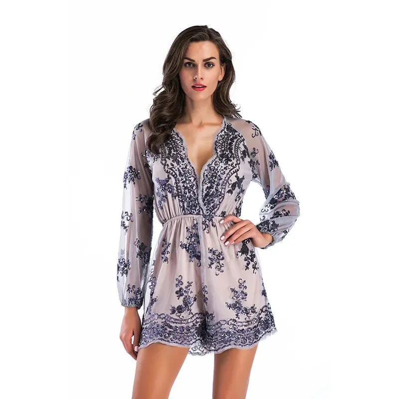 Mesh Boho Short Playsuit