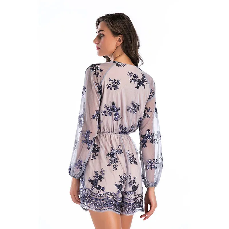 Mesh Boho Short Playsuit