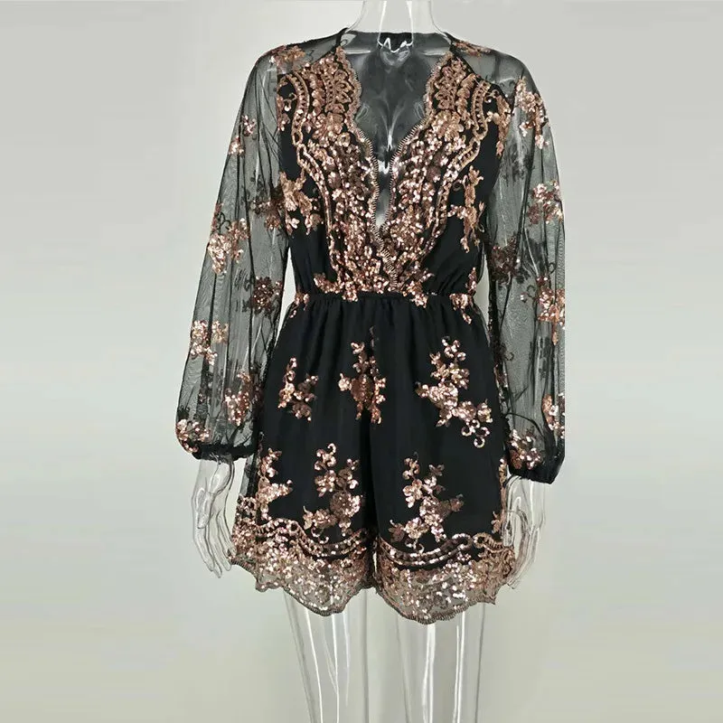 Mesh Boho Short Playsuit