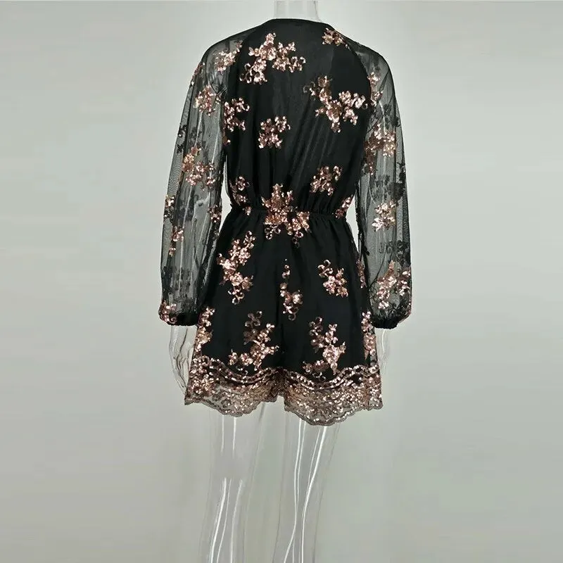 Mesh Boho Short Playsuit