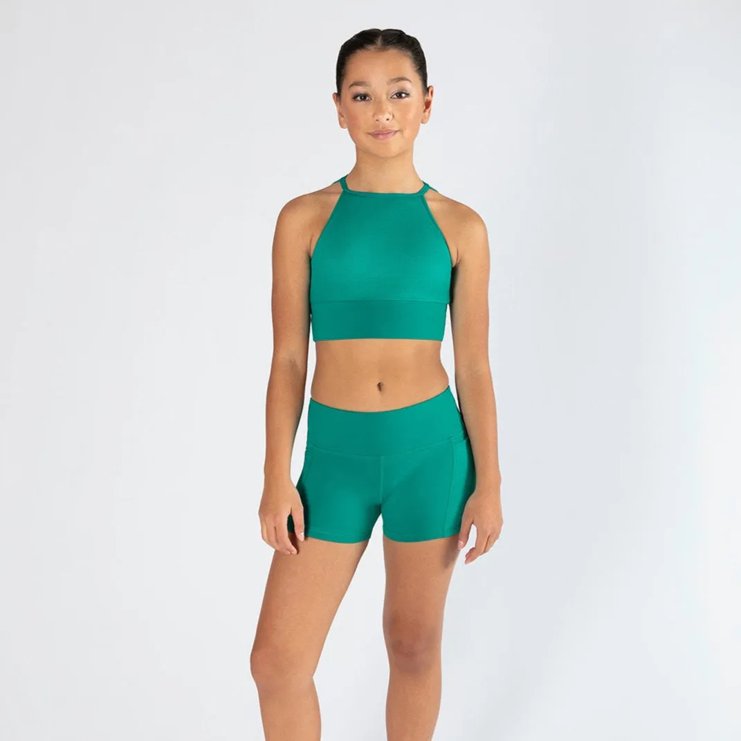 Mesh Fusion Tora Crop Top - Vibrant Green