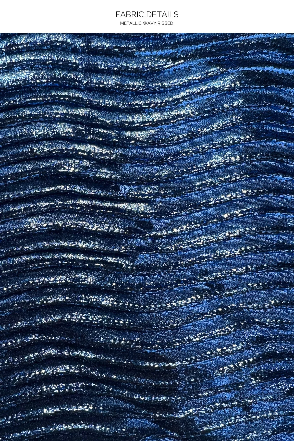 MIDNIGHT WAVES - Triangle Halter Top & Seamless Full Ruched Back Bottom • Cobalt Blue