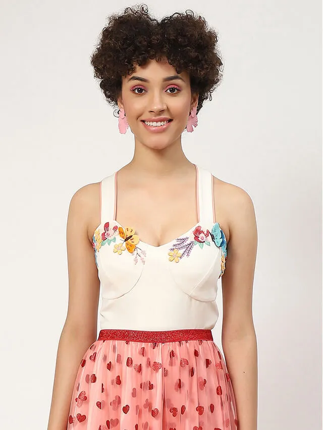 Mila embellished bralette top