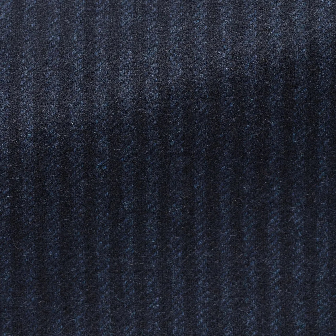 Milior Dark Blue Stretch Merino Wool & Cashmere Blend with Subtle Stripe