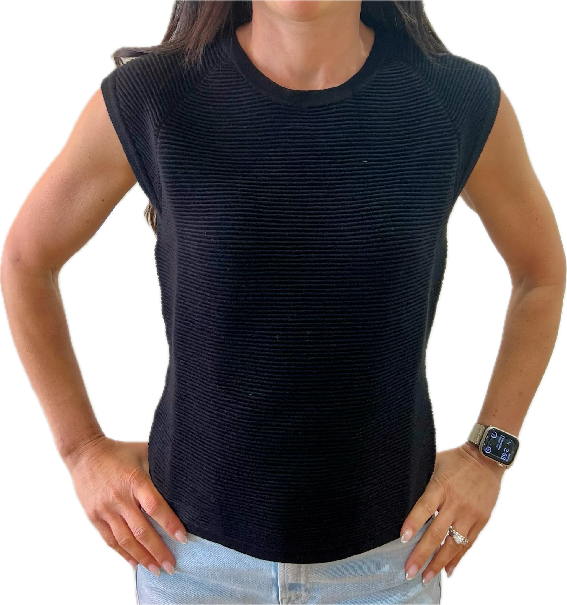 Minnie Rose Short Sleeve Rib Top