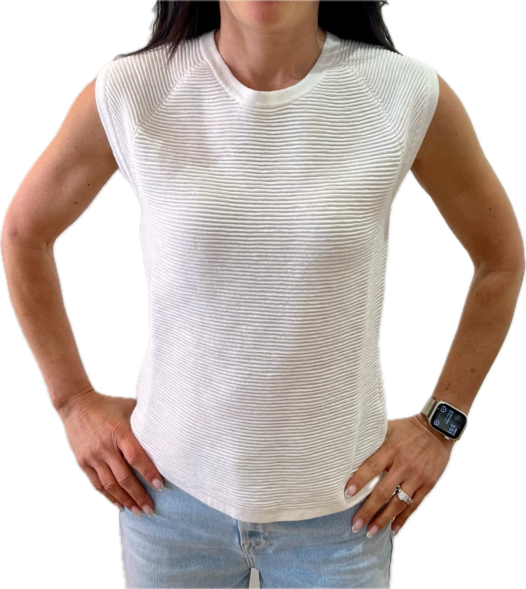 Minnie Rose Short Sleeve Rib Top