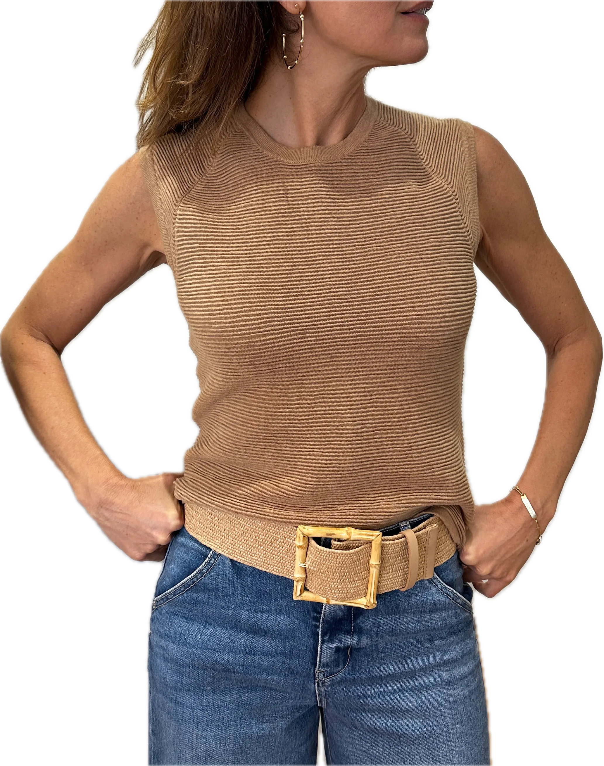Minnie Rose Short Sleeve Rib Top