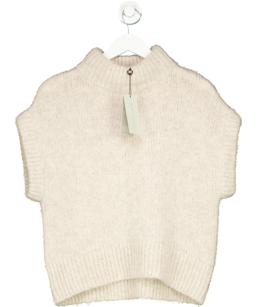 Mint Velvet Beige Wool Blend Sleeveless Top UK S