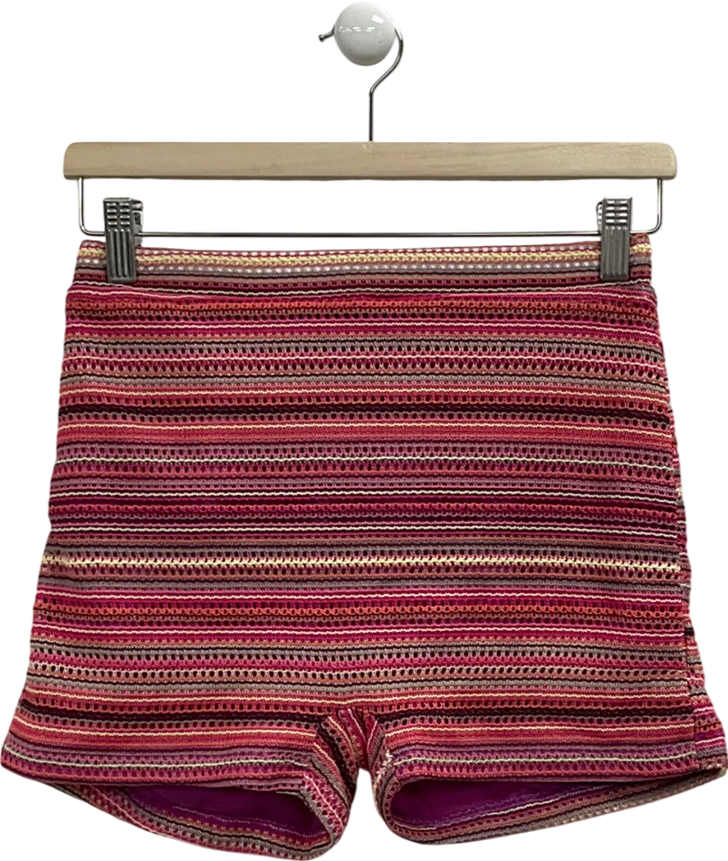 Missy Empire Pink Crochet Shorts UK 10