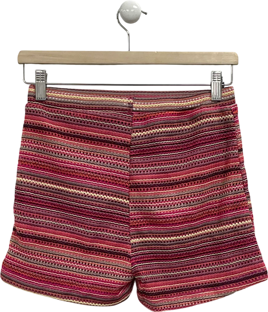 Missy Empire Pink Crochet Shorts UK 10