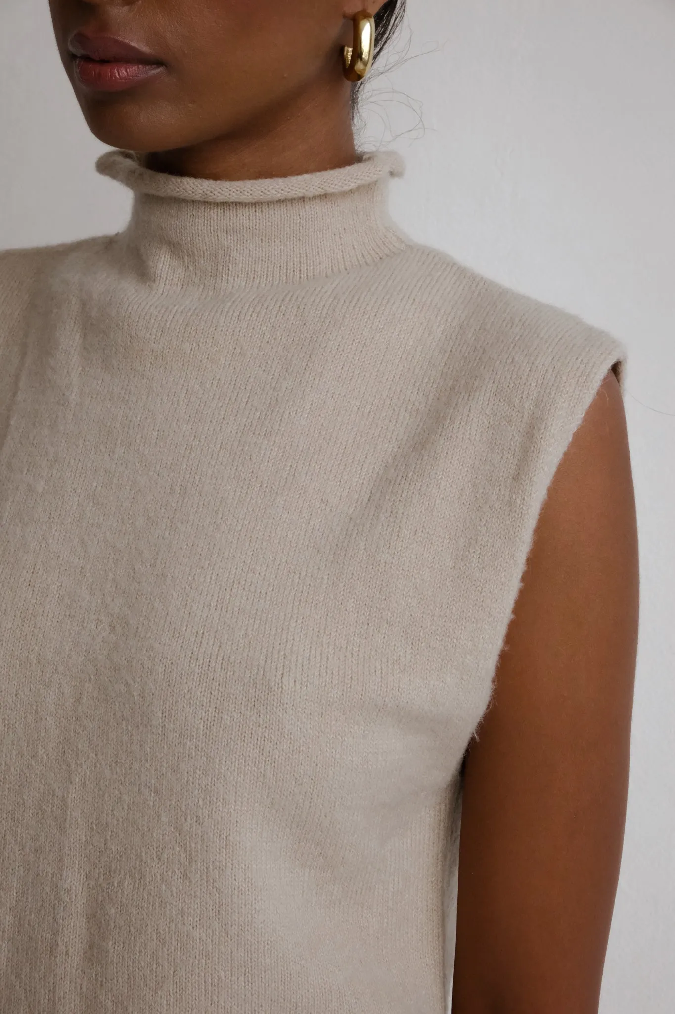 Mock Neck Knit Sweater