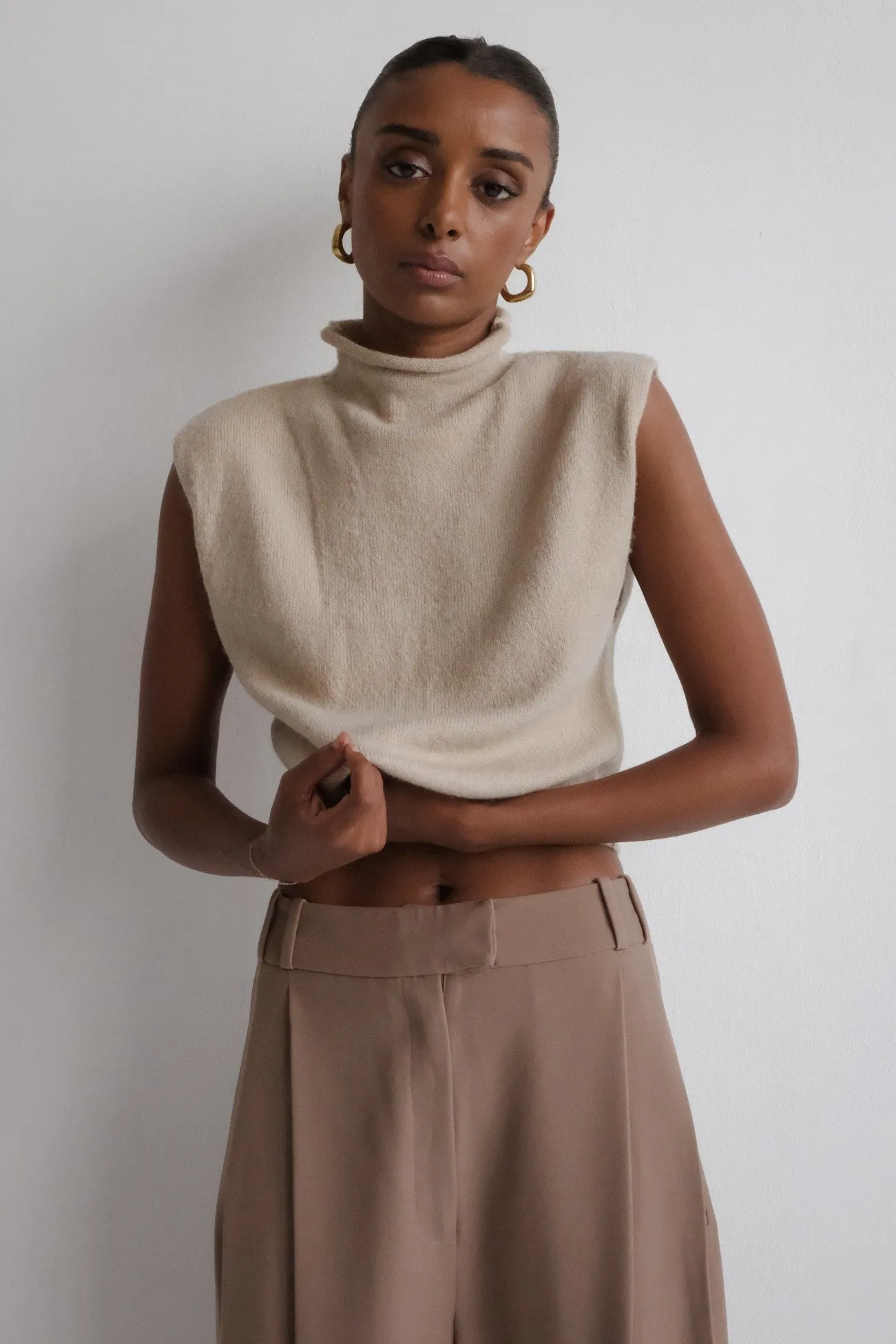 Mock Neck Knit Sweater