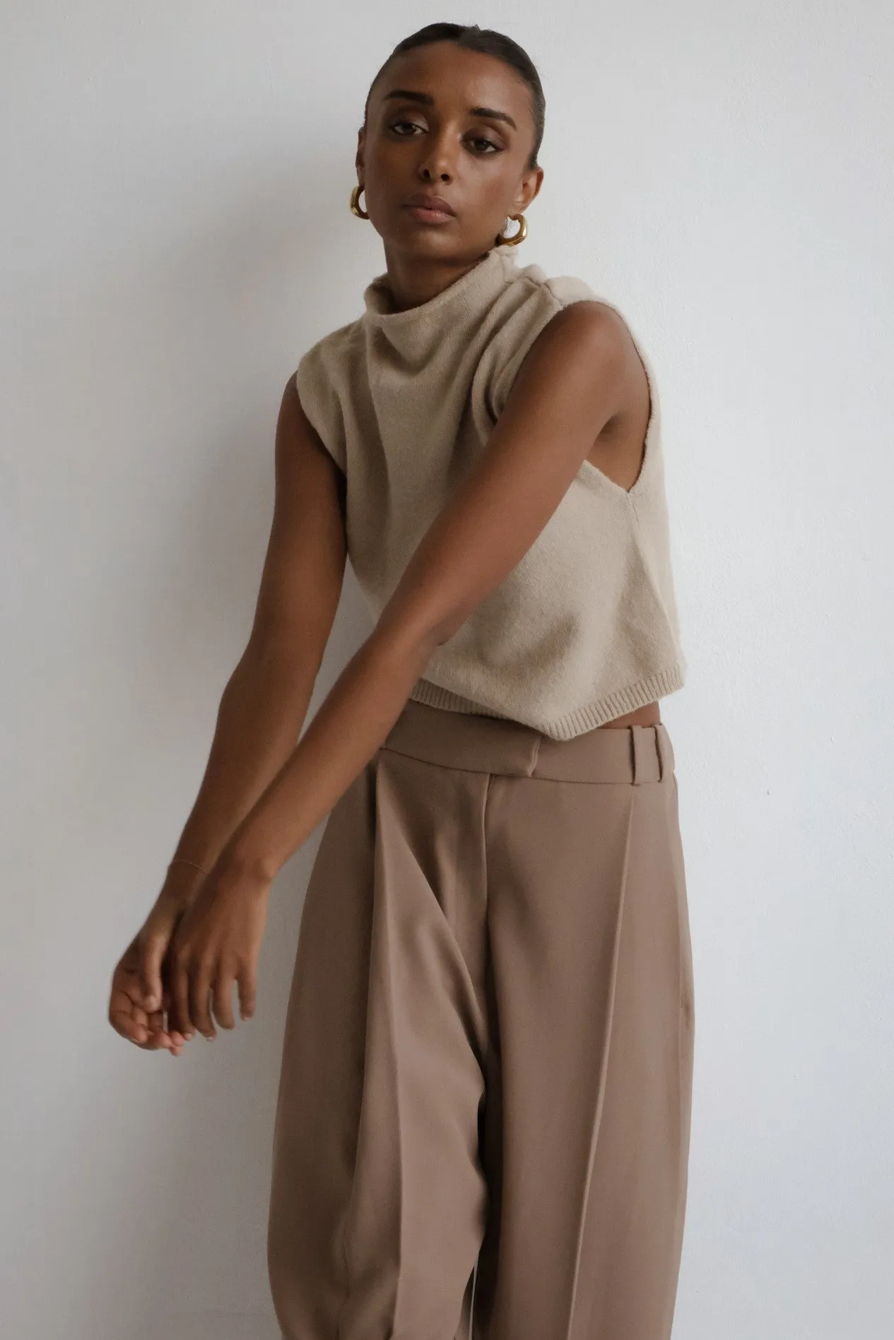 Mock Neck Knit Sweater