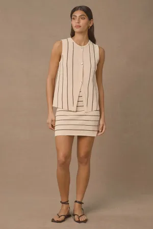 Mon Renn Shoal Knit Top - Malibu Stripe