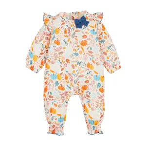 Mud Pie Pumpkin Floral One-Piece