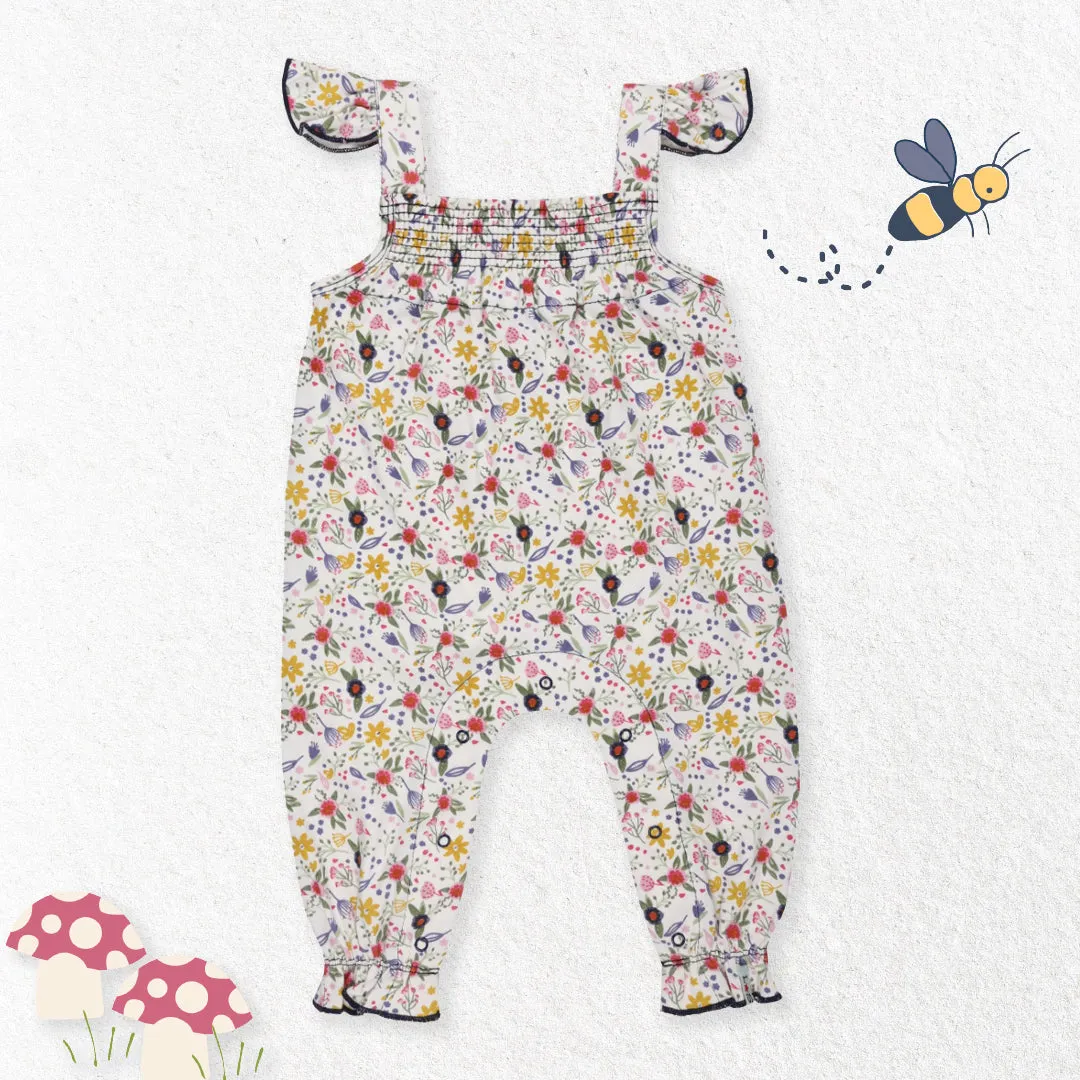 Multicoloured Floral Print Romper
